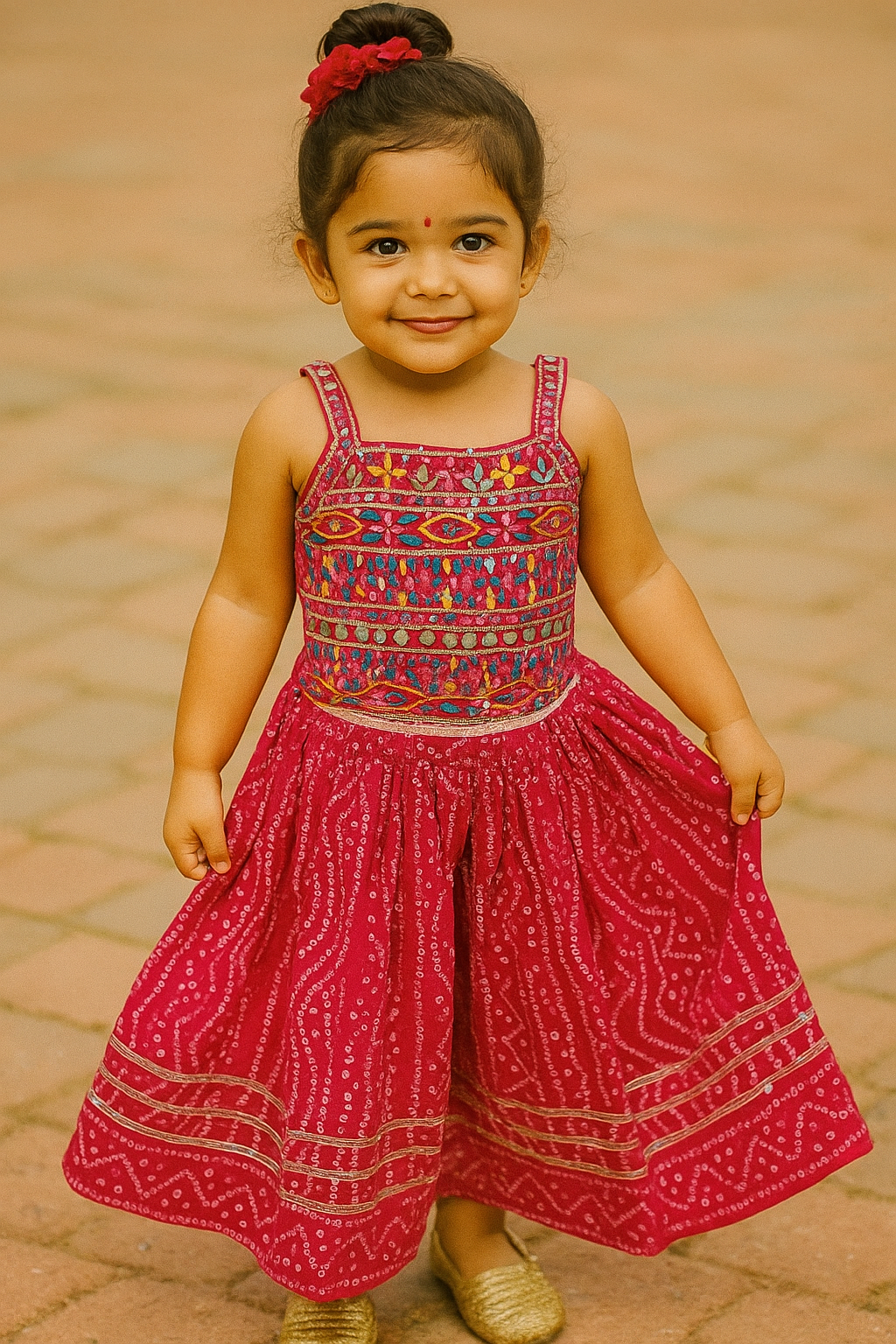 Traditional Indian Mirror Work Lehenga