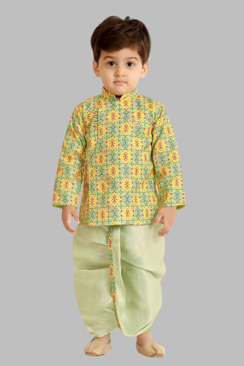 Baby Boys Designer Kurta w/Pista Dhoti