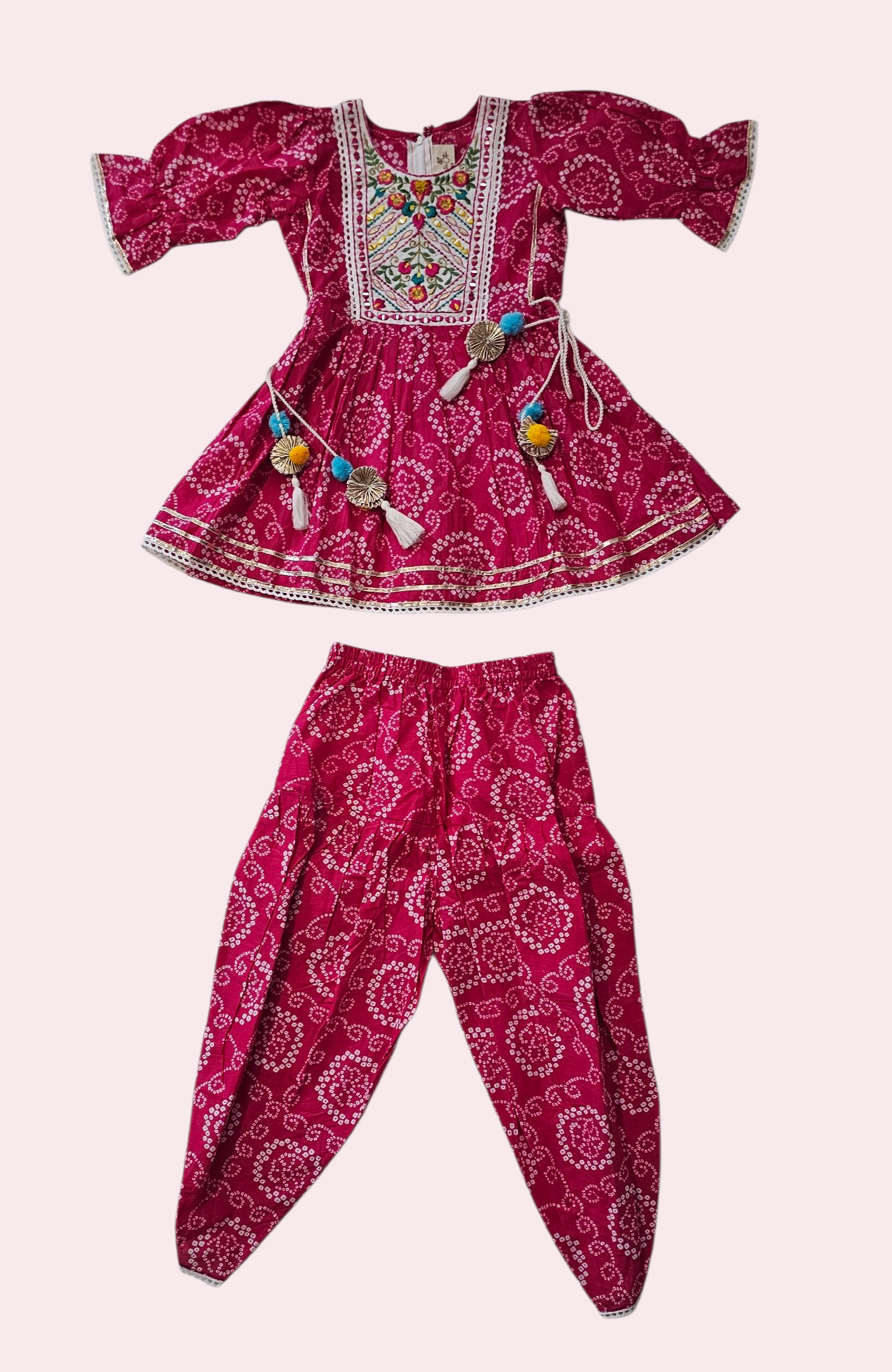 Pink Elegant Traditional Anarkali Dress with dhoti pants –  Ethnic Wear