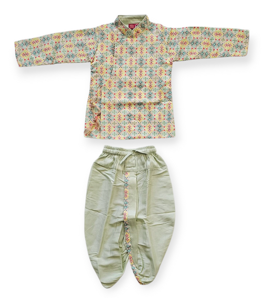 Baby Boys Designer Kurta w/Pista Dhoti