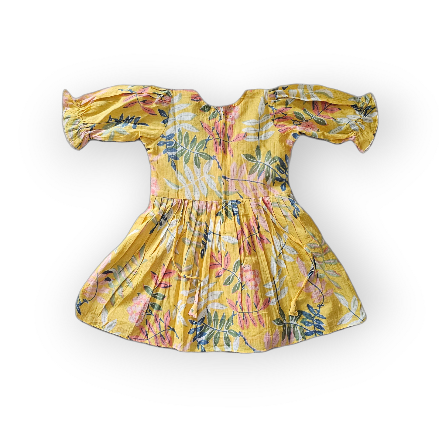 Pastel elegant yellow floral sharara set