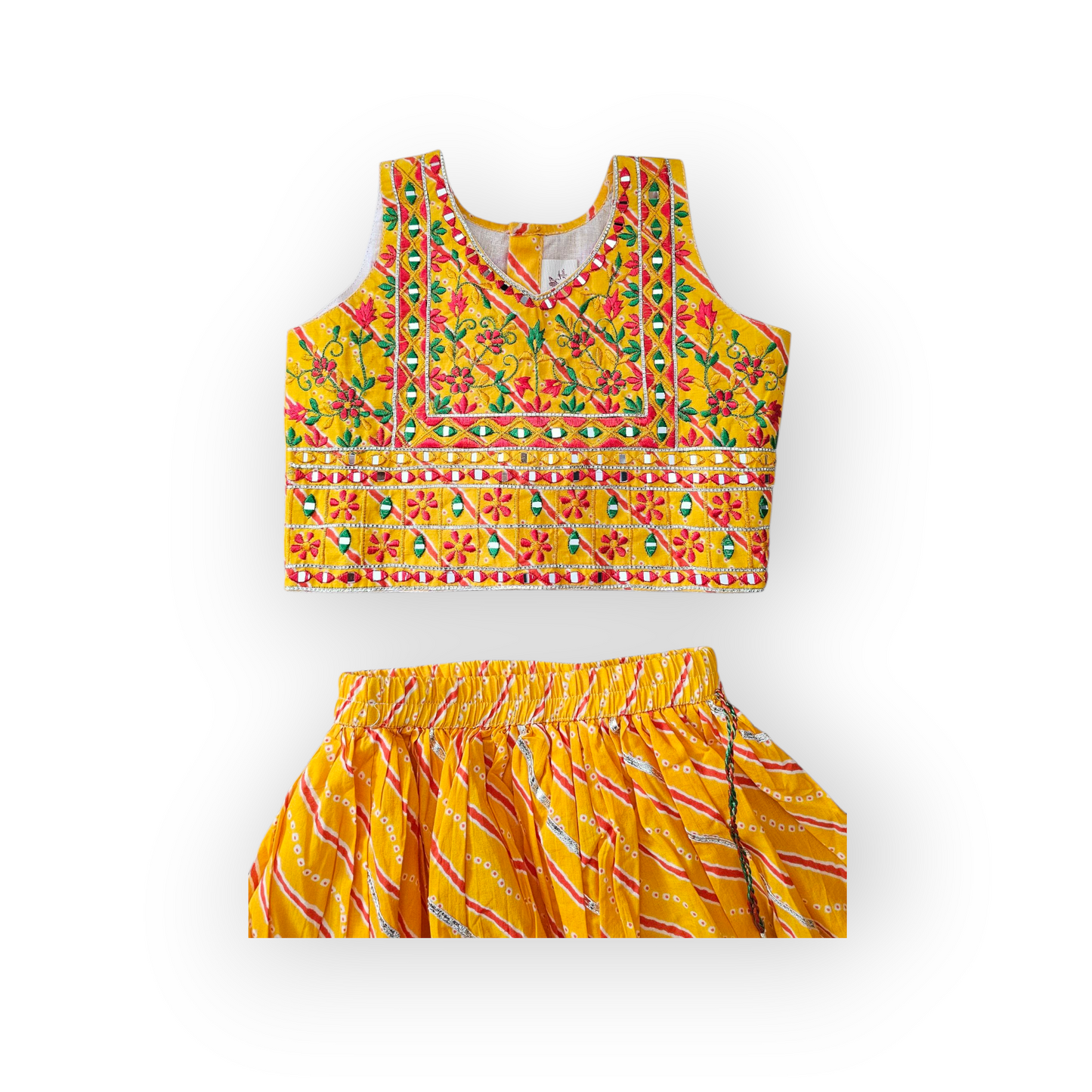 Kids yellow lehenga - Style 3