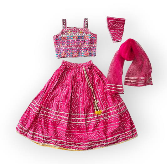 Traditional Indian Mirror Work Lehenga